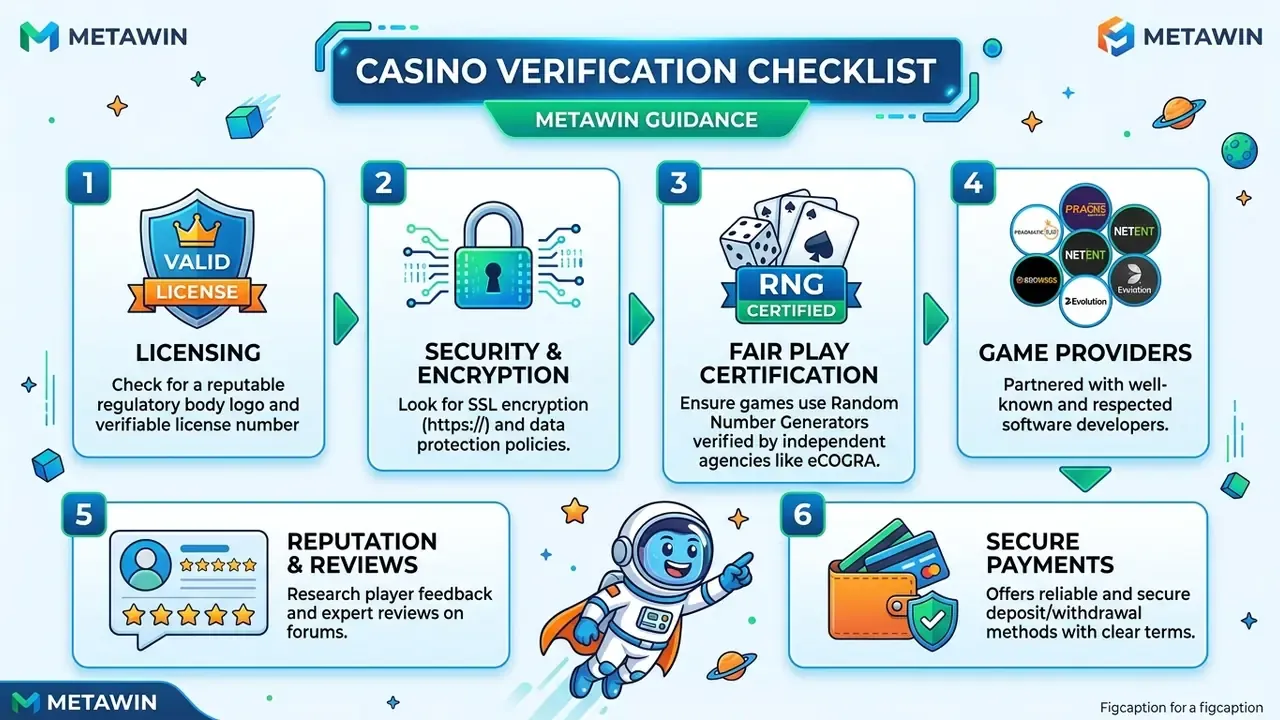 Online casino safety checklist for playing Spaceman