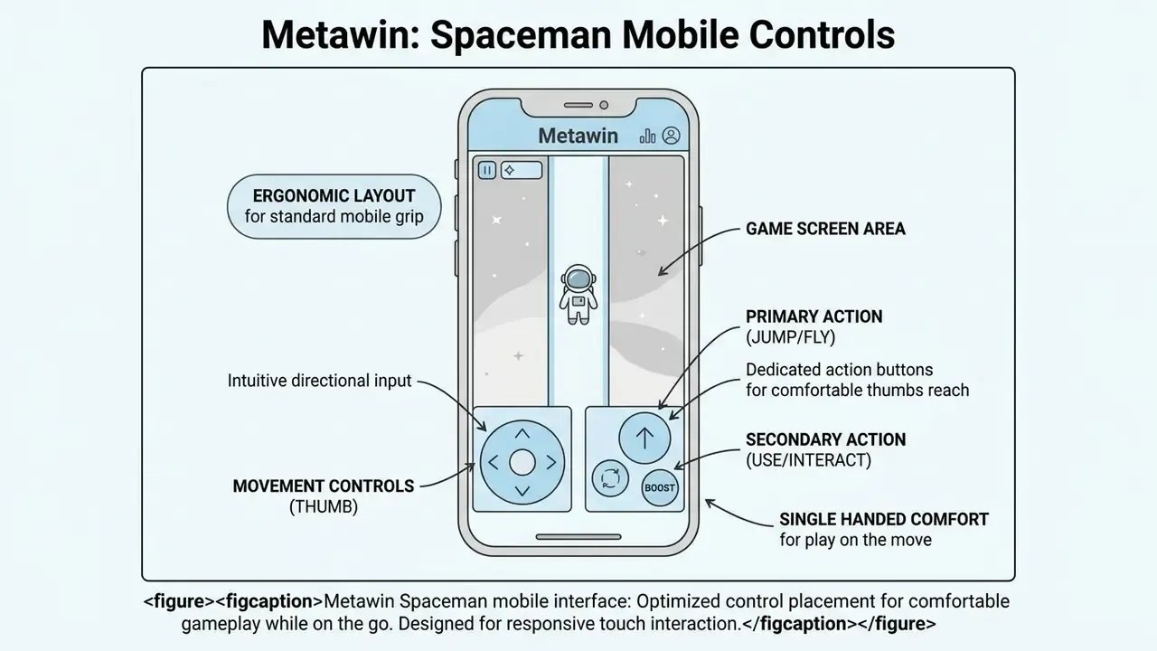Responsive Spaceman mobile interface on a smartphone screen